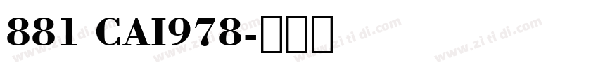 881 CAI978字体转换